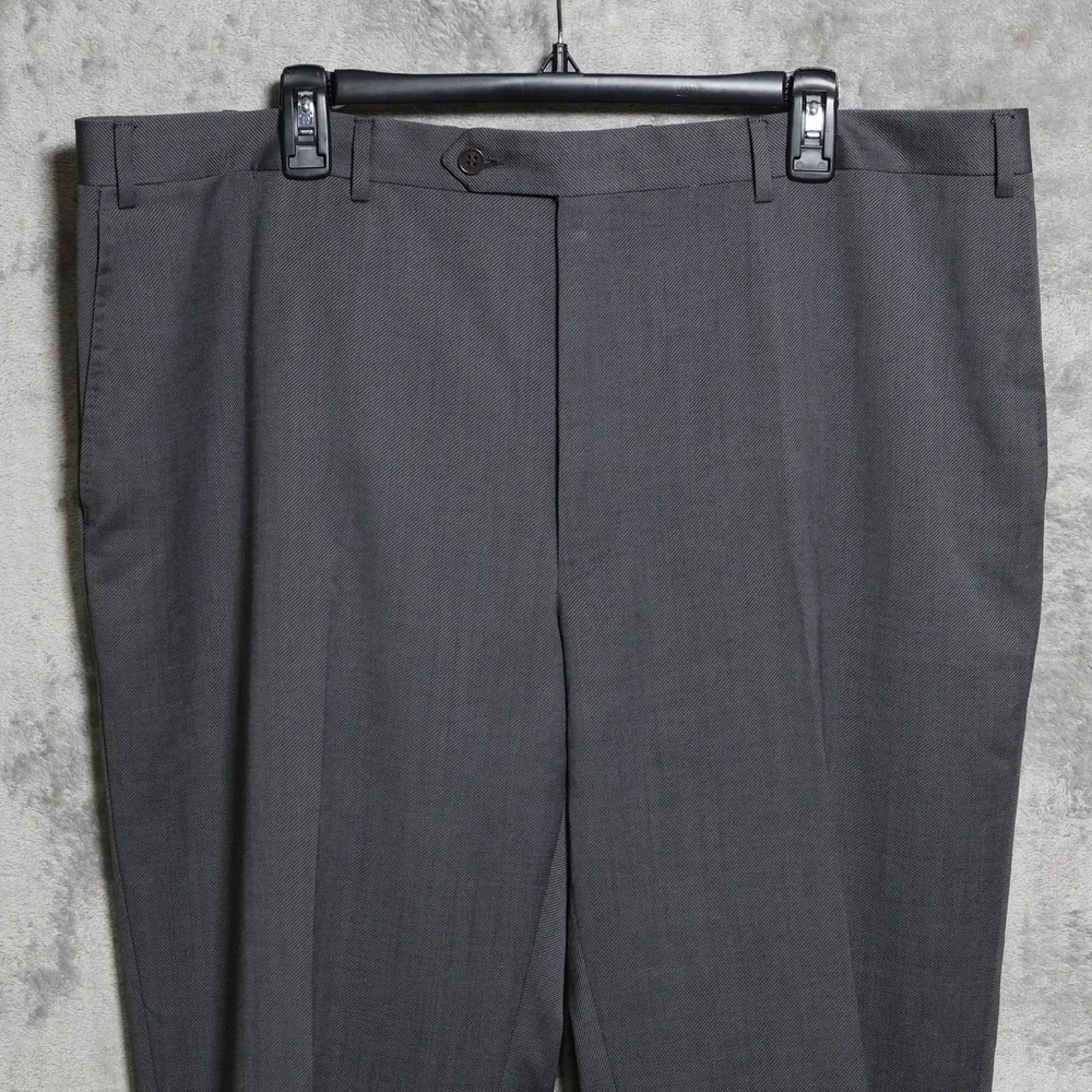 Canali Pants Mens 42x30 Gray Wool Dress Pleated Office Formal Trousers Slacks